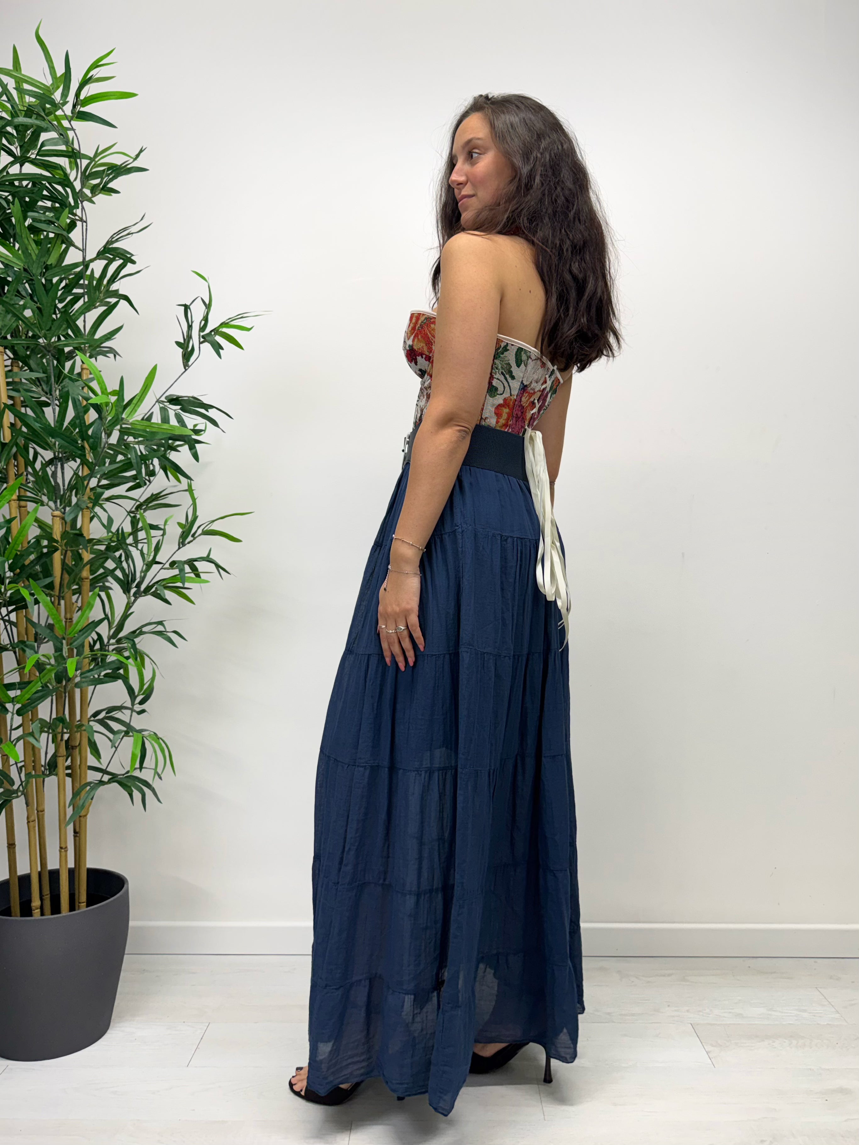 Gonnellone ESMERALDA blu navy