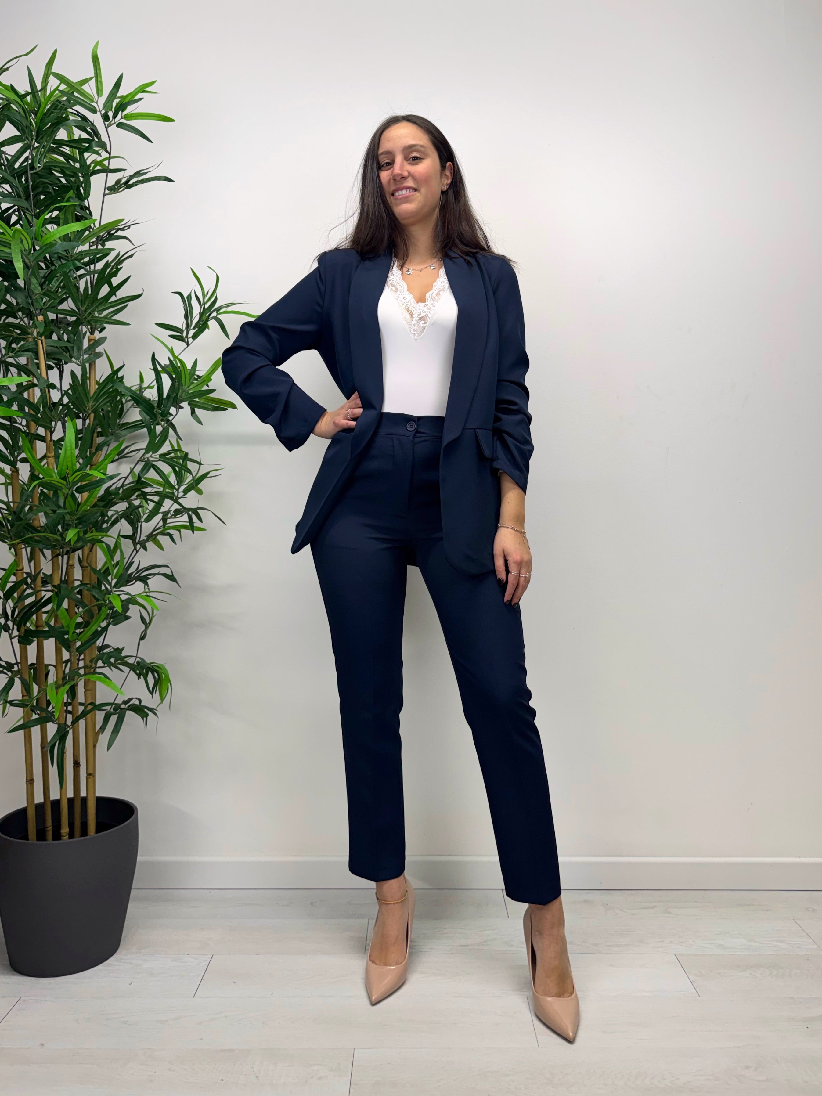 Pantaloni MARGARET blu navy