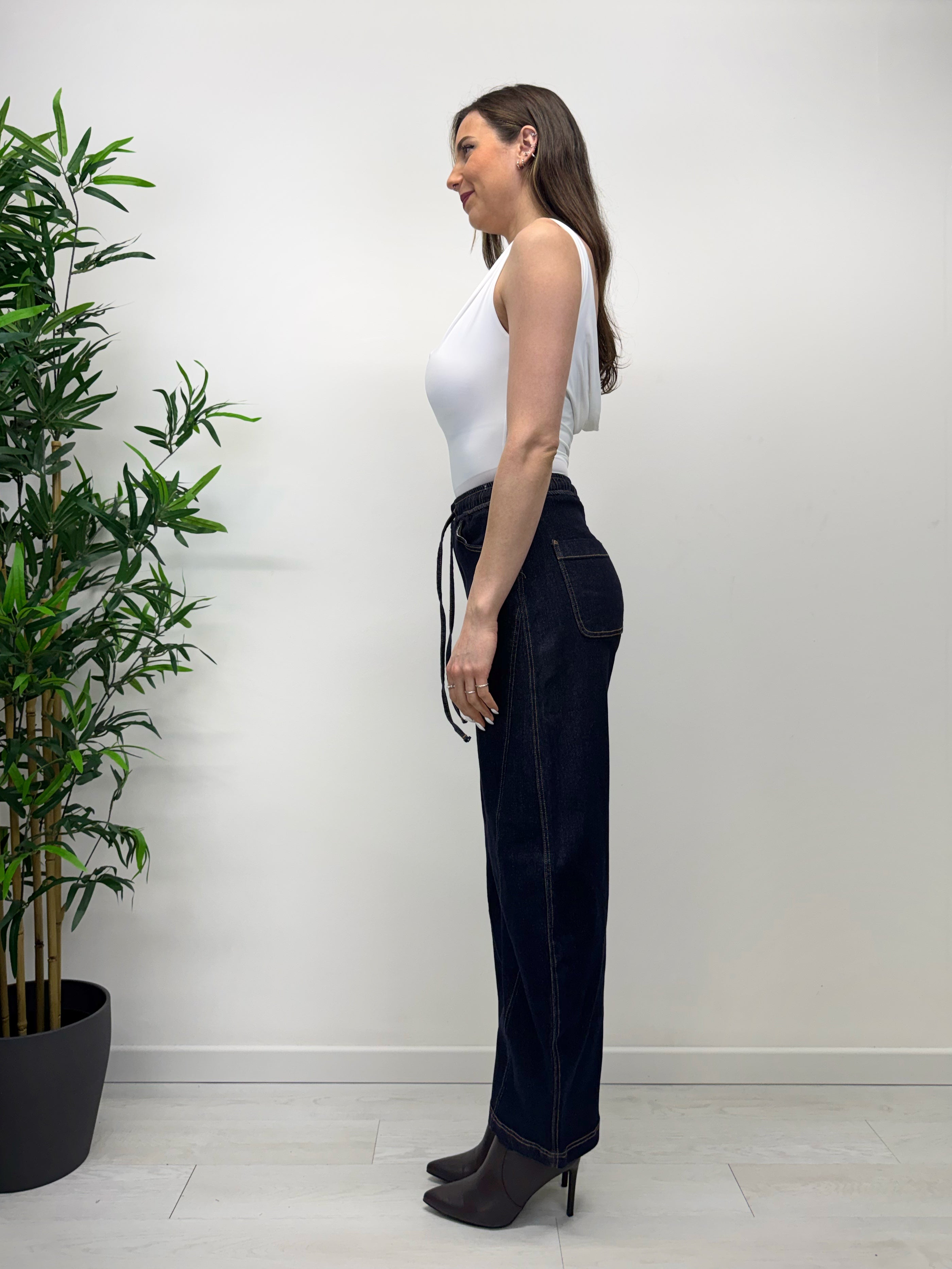 Jeans balloon blu scuro