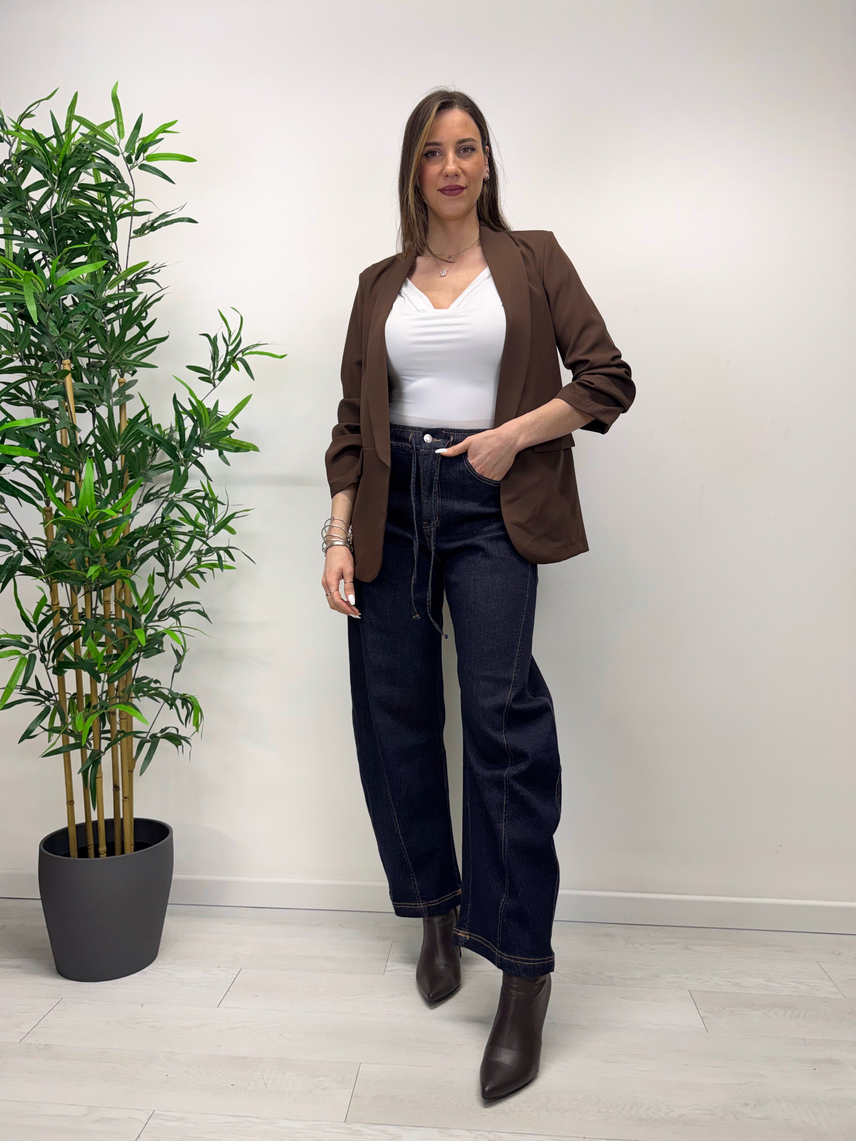 Jeans balloon blu scuro