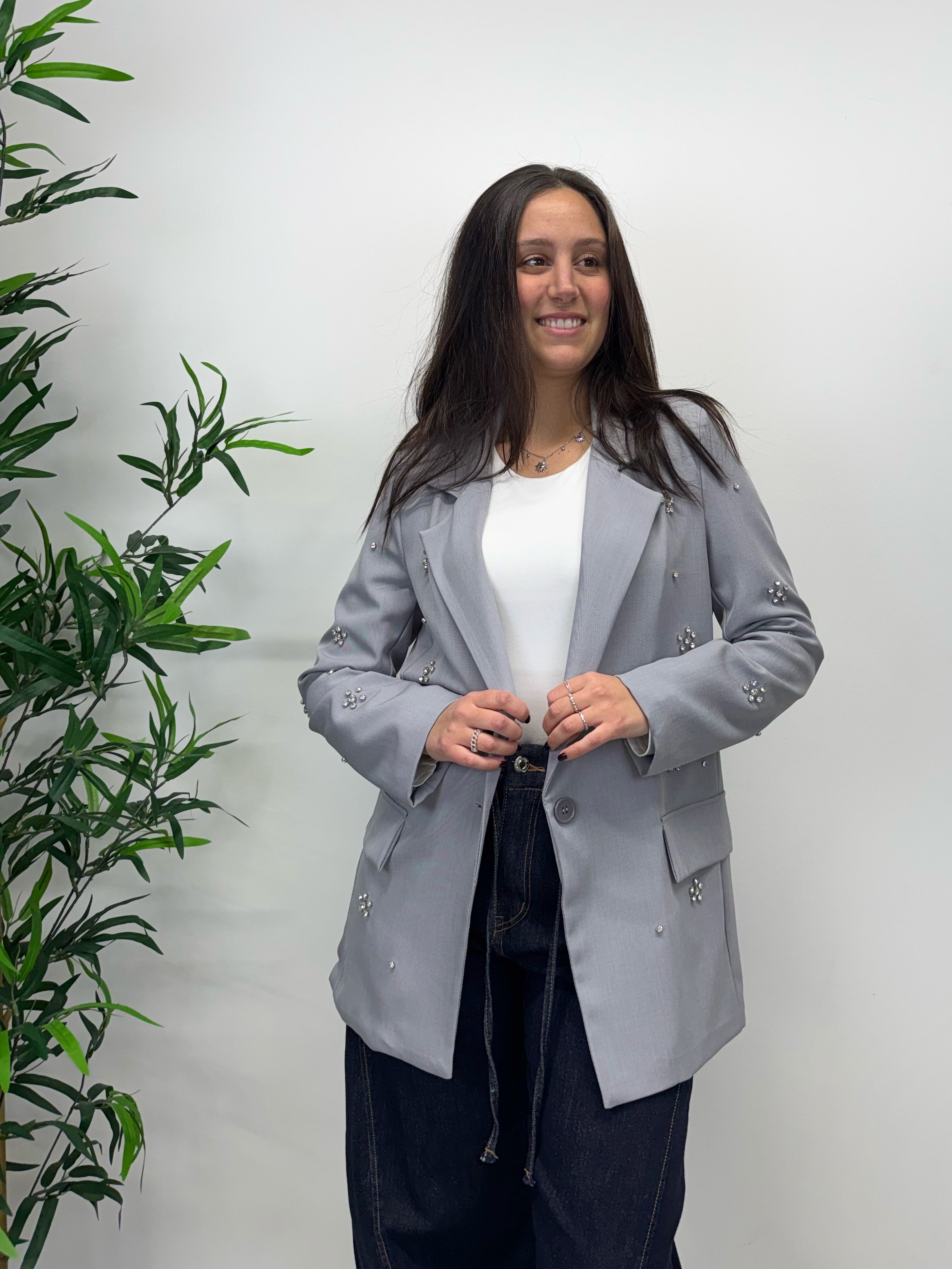 Giacca JEWELS grigio perla