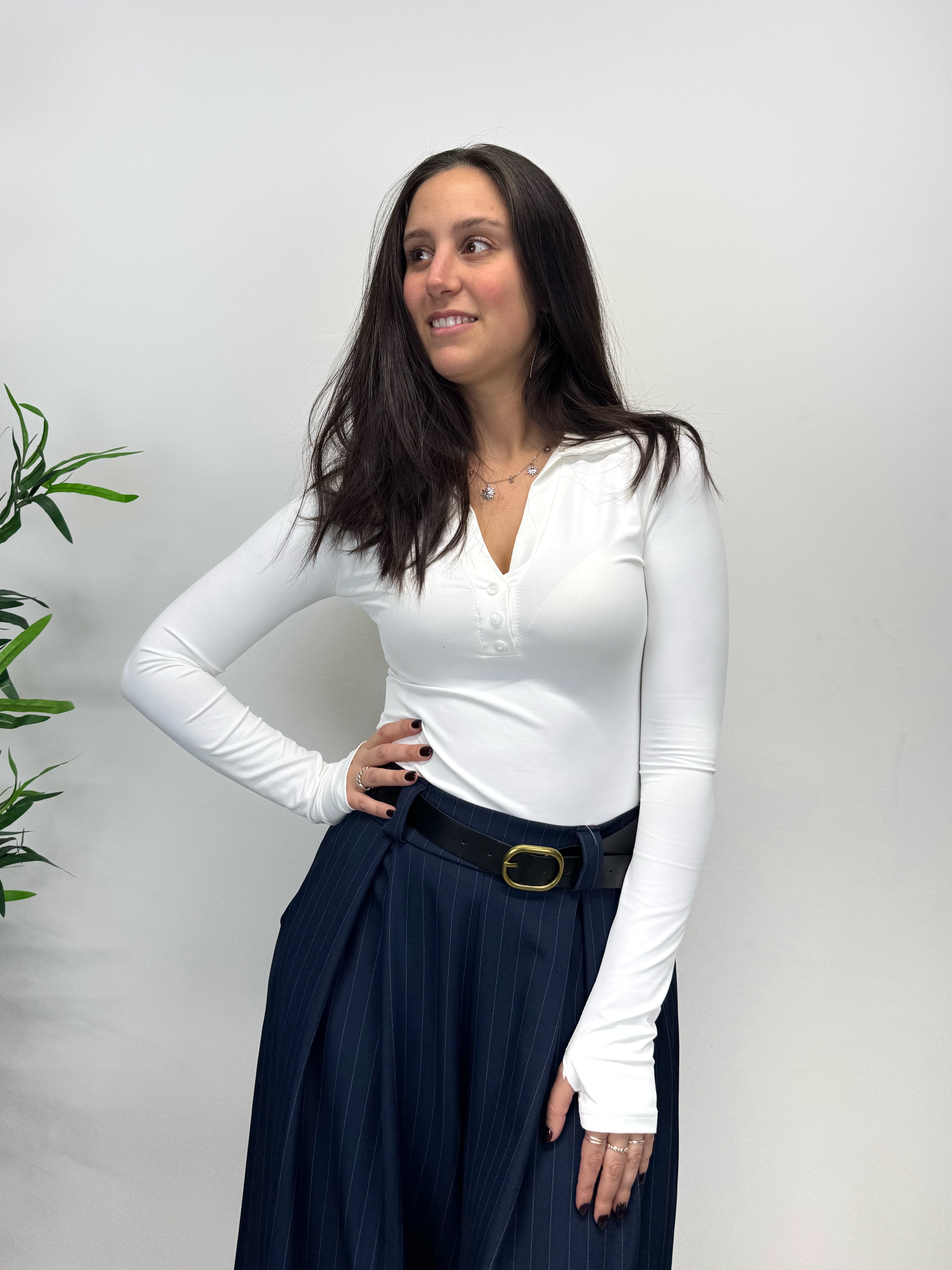 Polo manica lunga +colori