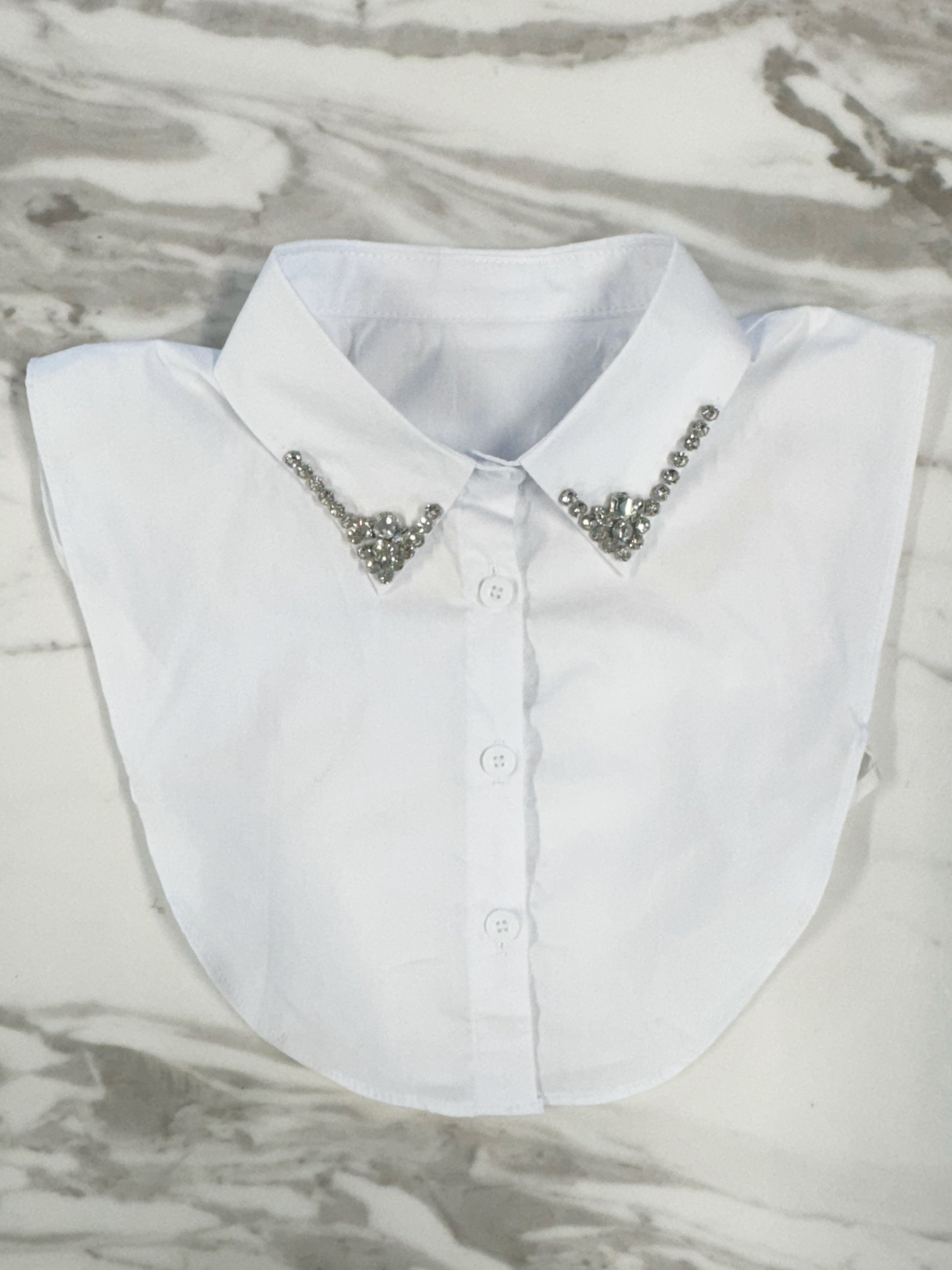 Colletto camicia con strass