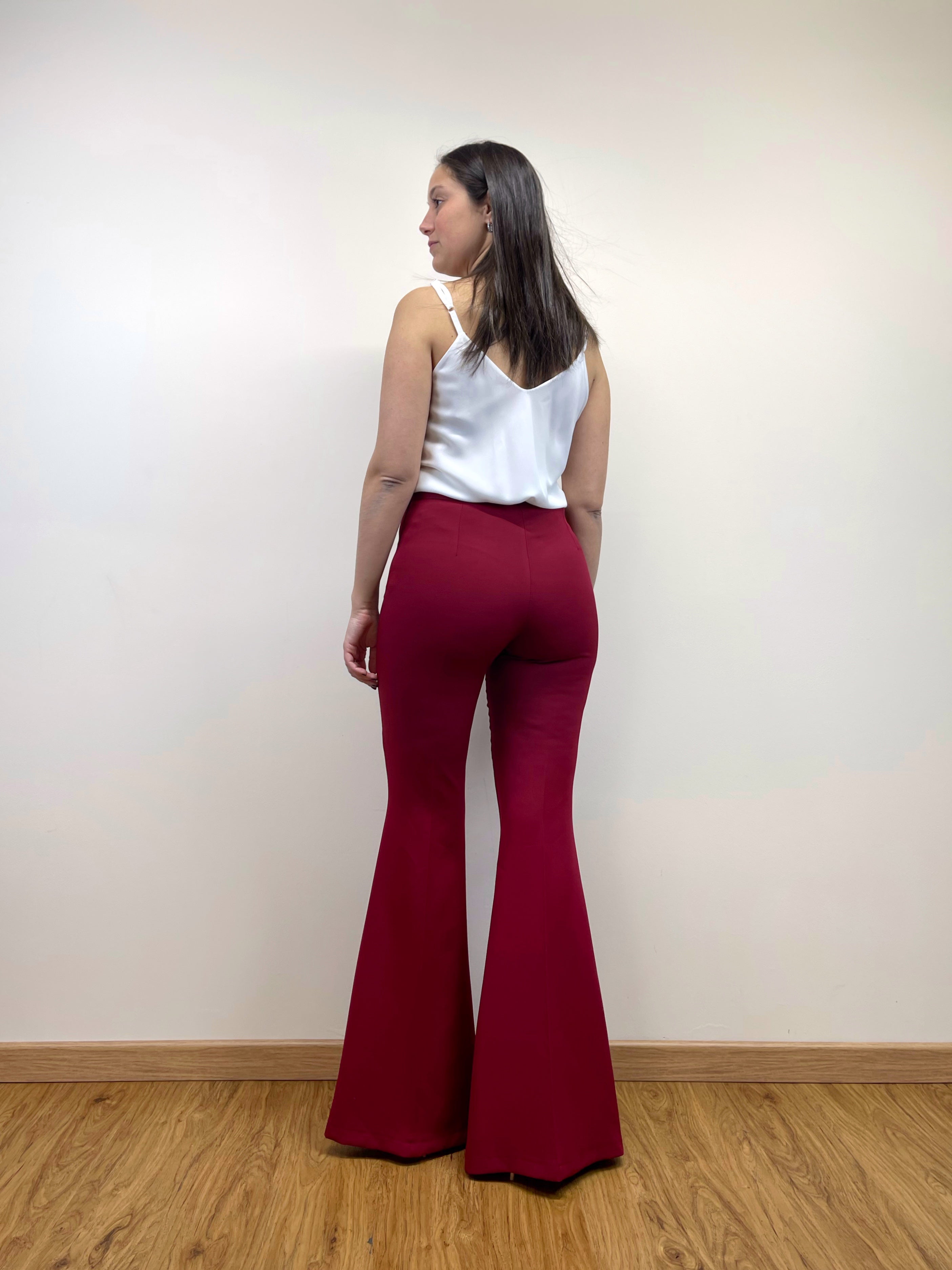 Pantaloni ISABELLA bordeaux