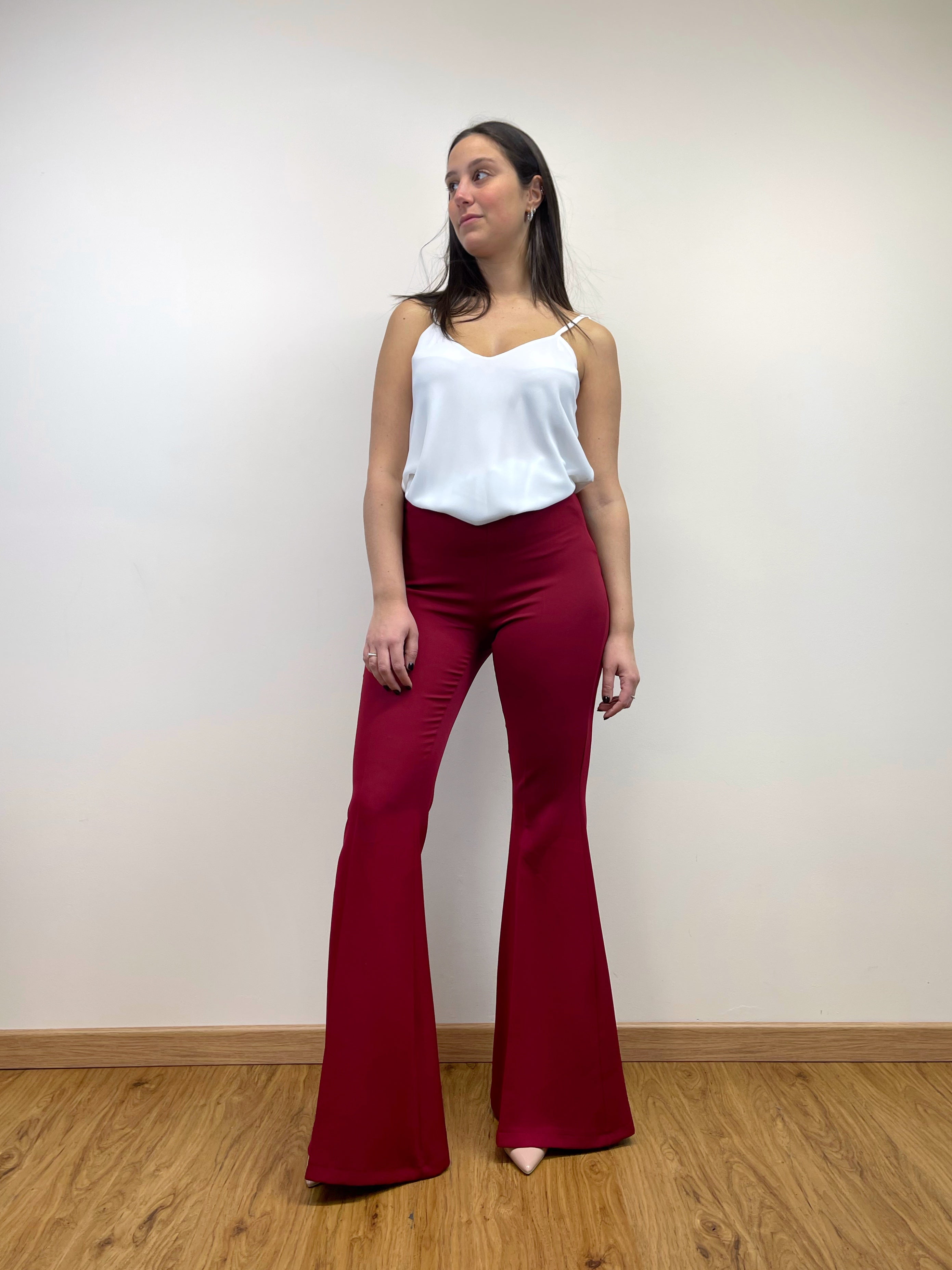 Pantaloni ISABELLA bordeaux