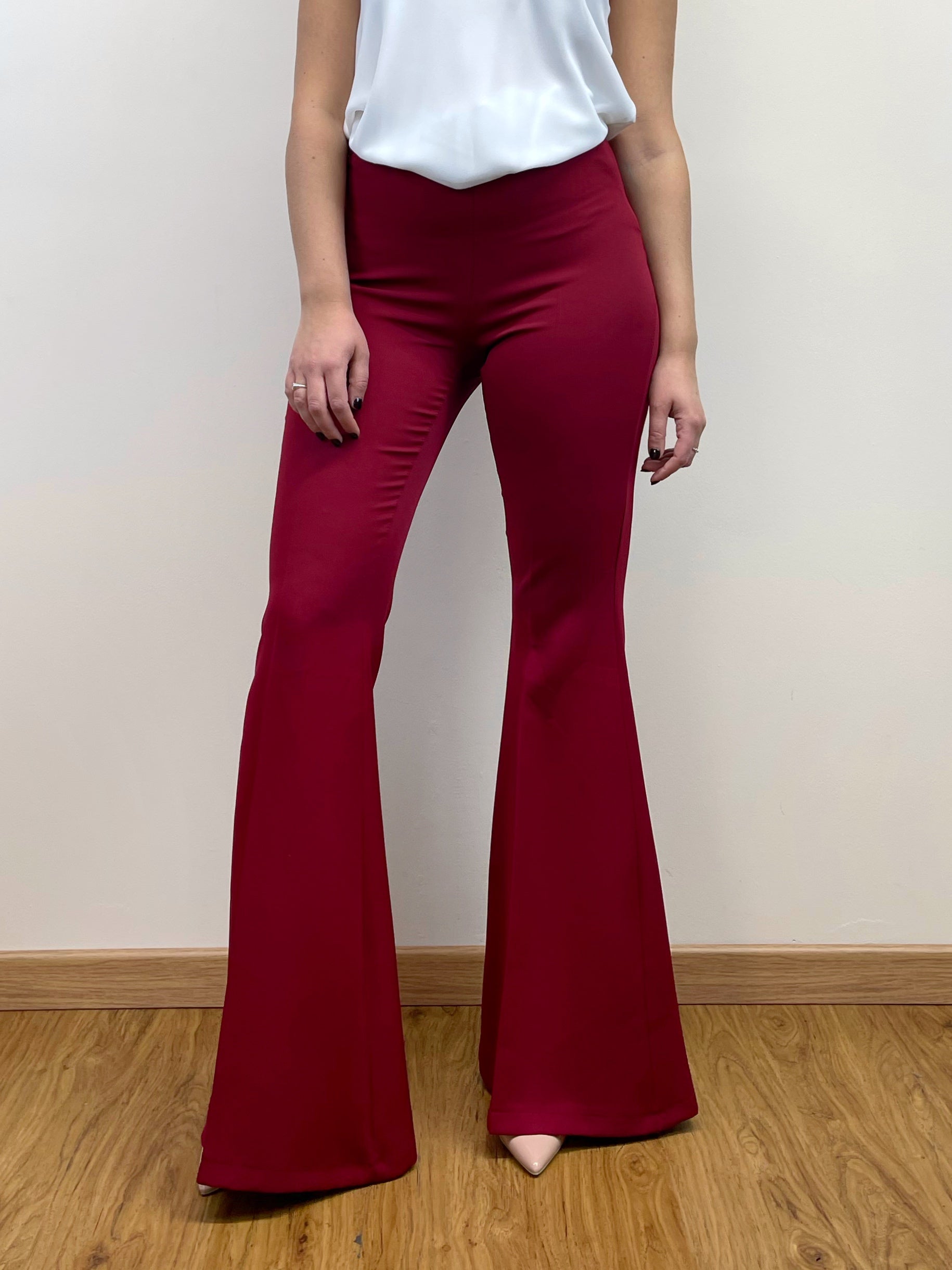 Pantaloni ISABELLA bordeaux