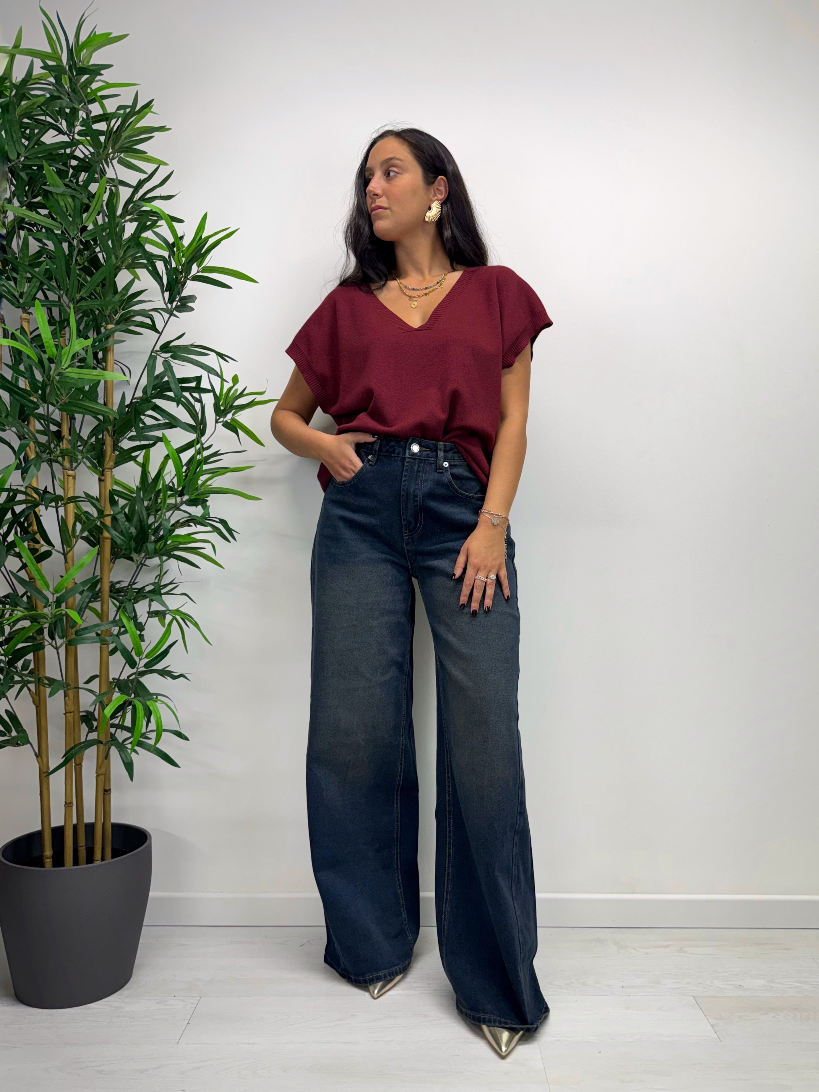 Jeans a palazzo lavaggio vintage
